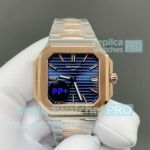 PP+Factory New Swiss Replica Patek Philippe Cubitus 40mm Blue Face Half Rose Gold Watch 